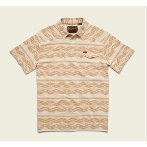 Howler Brothers Tan and Cream Patterned Polo Shirt